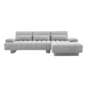 Carrie Sofa Bed + RHF Chaise in Fam Grey by OZ Design, a Sofa Beds for sale on Style Sourcebook