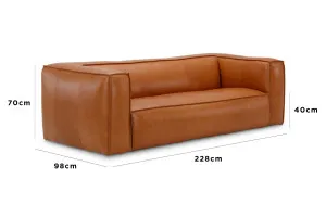 Linden Leather 3.5 Seat Sofa, Phoenix Coffee, by Lounge Lovers by Lounge Lovers, a Sofas for sale on Style Sourcebook