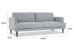 Alice 3 Seat Sofa, Grey, by Lounge Lovers by Lounge Lovers, a Sofas for sale on Style Sourcebook