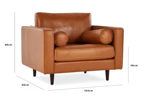 Draper Leather Armchair, Phoenix Mushroom, by Lounge Lovers by Lounge Lovers, a Chairs for sale on Style Sourcebook
