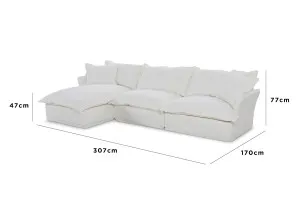 Toorak Left Chaise Sofa, Grey, by Lounge Lovers by Lounge Lovers, a Sofas for sale on Style Sourcebook