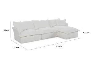 Toorak Right Chaise Sofa, Florence Natural, by Lounge Lovers by Lounge Lovers, a Sofas for sale on Style Sourcebook