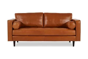 Draper Leather 2 Seat Sofa, Phoenix Coffee, by Lounge Lovers by Lounge Lovers, a Sofas for sale on Style Sourcebook