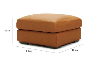 Long Beach Leather Ottoman, Phoenix Mushroom, by Lounge Lovers by Lounge Lovers, a Ottomans for sale on Style Sourcebook