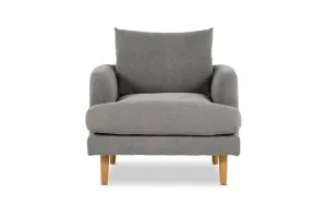 Hampton MKII Modern Armchair, Grey, by Lounge Lovers by Lounge Lovers, a Chairs for sale on Style Sourcebook