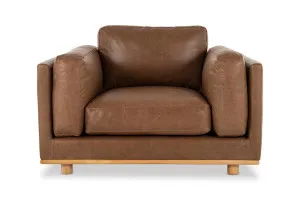 Nevada Leather Modern Armchair, Texas Rust, by Lounge Lovers by Lounge Lovers, a Chairs for sale on Style Sourcebook