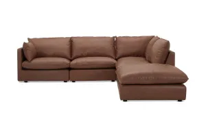 Loft Mini Leather Right Corner Sofa, Graphite, by Lounge Lovers by Lounge Lovers, a Sofas for sale on Style Sourcebook