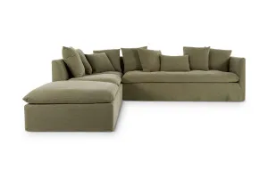 Santa Monica Left Corner Sofa, Green, by Lounge Lovers by Lounge Lovers, a Sofas for sale on Style Sourcebook