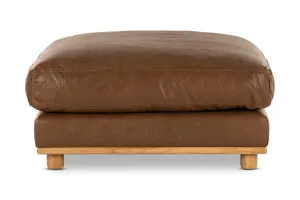Nevada Leather Ottoman, Phoenix Mushroom, by Lounge Lovers by Lounge Lovers, a Ottomans for sale on Style Sourcebook
