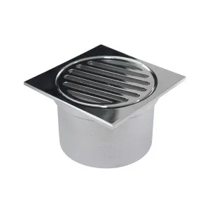 BAT Luxe Grate Long Collar Chrome 85x85x80 by BATTRIMS, a Shower Grates & Drains for sale on Style Sourcebook