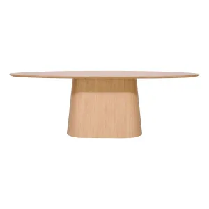 Como Oval Pedestal Dining Table 240cm in Oak Clear by OZ Design, a Dining Tables for sale on Style Sourcebook
