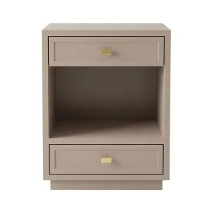 Logan Bedside Table - Small Taupe by CAFE Lighting & Living, a Bedside Tables for sale on Style Sourcebook