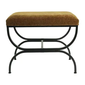 Novak Black Iron Stool - Butterscotch by CAFE Lighting & Living, a Ottomans for sale on Style Sourcebook