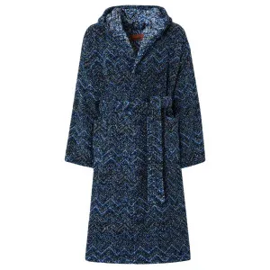 Missoni Azul 150 Hooded Bathrobe - 2XL 8053147124353 by Missoni, a Bathrobes for sale on Style Sourcebook