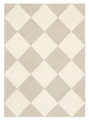 Anastasia Grey Cream Checkered Washable Rug by Miss Amara, a Kids Rugs for sale on Style Sourcebook