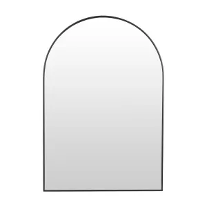 Luxe Pisa Black Metal Arch Bathroom Mirror - 2 sizes (80x55cm or 160x55cm) 800mm x 550mm by Luxe Mirrors, a Vanity Mirrors for sale on Style Sourcebook