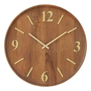 Turner Clock 50cm in Walnut by OZ Design, a Clocks for sale on Style Sourcebook