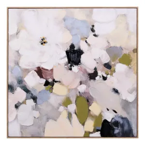 Pastel Posy Design 1 Box Framed Canvas in 82 x 82cm by OZ Design, a Painted Canvases for sale on Style Sourcebook