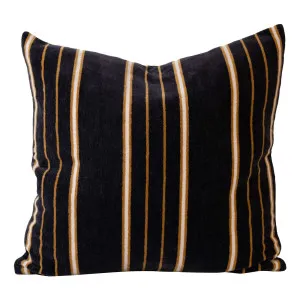Gramercy Feather Fill Cushion 50x50cm in Midnight / Mustard by OZ Design, a Cushions, Decorative Pillows for sale on Style Sourcebook