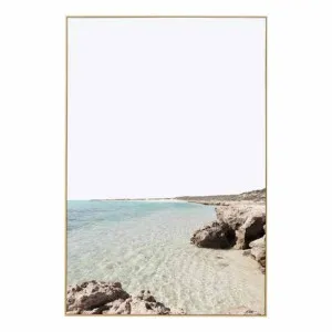 Turquoise Bay Box Framed Canvas in 92 x 137cm by OZ Design, a Painted Canvases for sale on Style Sourcebook