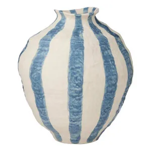 Rayas Vase 33x38cm in Denim by OZ Design, a Vases & Jars for sale on Style Sourcebook