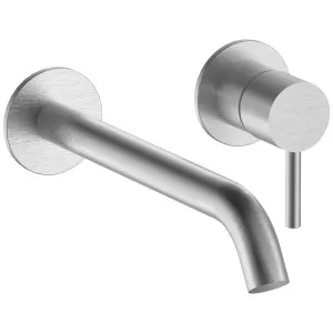 Fantini Nostromo 200m Spout Wall Basin Mixer - Brushed Stainless Steel NOSWB200NPBSS by Fantini, a Kitchen Taps & Mixers for sale on Style Sourcebook
