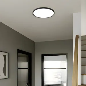 Telbix Sky Minimalist Slim LED Flush Mount Ceiling Light in Black Frame - Extra Large by Telbix, a Lighting for sale on Style Sourcebook