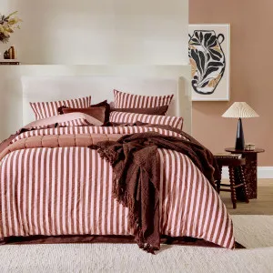 Habitat Jordan Stripe Quilt Cover Set Blush by Habitat, a Quilt Covers for sale on Style Sourcebook