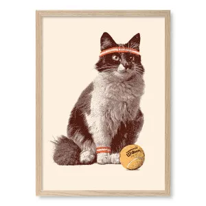 Chat Tennis Retro Framed Art Print by Profile Australia, a Prints for sale on Style Sourcebook