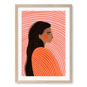 The Woman With The Lines Framed Art Print by Bea Muller by Profile Australia, a Prints for sale on Style Sourcebook