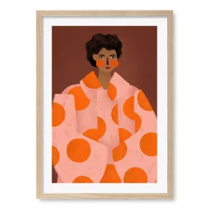 The Woman With Orange Dots Framed Art Print by Bea Muller by Profile Australia, a Prints for sale on Style Sourcebook