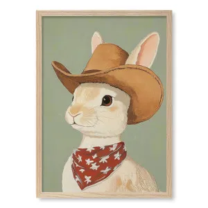 Cowboy Rabbit Framed Art Print by Mellois by Profile Australia, a Prints for sale on Style Sourcebook