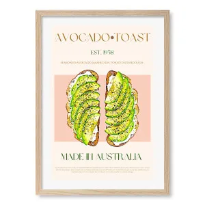 Avocado On Toast Framed Art Print by Profile Australia, a Prints for sale on Style Sourcebook