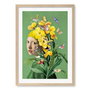 Girl With A Pearl Earring Springtime Framed Art Print by Profile Australia, a Prints for sale on Style Sourcebook