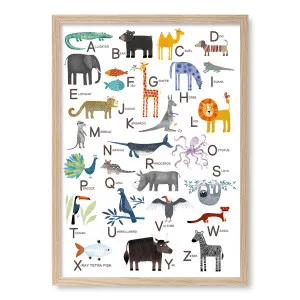 Alphabet Animals Framed Art Print by Profile Australia, a Prints for sale on Style Sourcebook