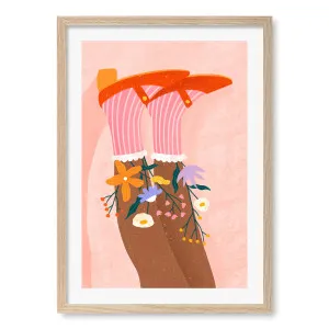 Floral Socks Framed Art Print by Bea Muller by Profile Australia, a Prints for sale on Style Sourcebook