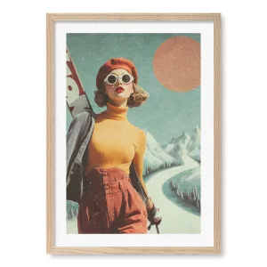 Skiing Adventure Vintage Framed Art Print by Profile Australia, a Prints for sale on Style Sourcebook