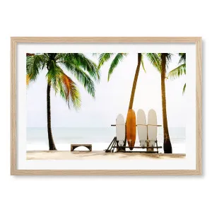 Surfboards and Palms Framed Art Print by Profile Australia, a Prints for sale on Style Sourcebook