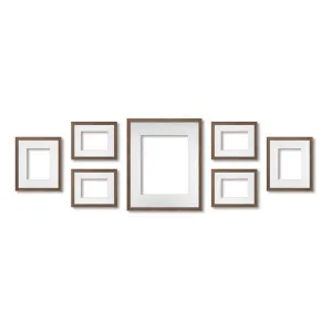 7 Piece Chestnut Centrepiece Seven Gallery Wall Frame Set by Profile Australia, a Picture Frames for sale on Style Sourcebook