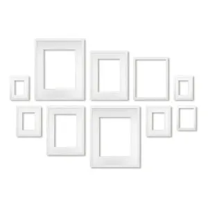 10 Piece White Split Symmetry Gallery Wall Frame Set by Profile Australia, a Picture Frames for sale on Style Sourcebook