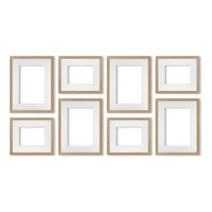 8 Piece Natural Oak Balanced Gallery Wall Frame Set by Profile Australia, a Picture Frames for sale on Style Sourcebook