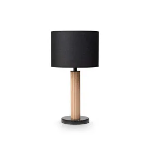 Eve Black Marble Base Table Lamp - Black/Natural - Mocka by Mocka., a Lamps for sale on Style Sourcebook