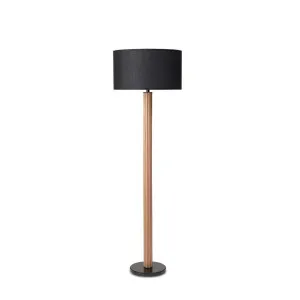 Eve Black Marble Base Floor Lamp - Black/Natural - Mocka by Mocka., a Floor Lamps for sale on Style Sourcebook