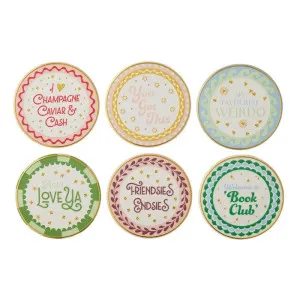 Set/6 Adage Ceramic Coasters 10cm by Coast to Coast, a Tableware for sale on Style Sourcebook