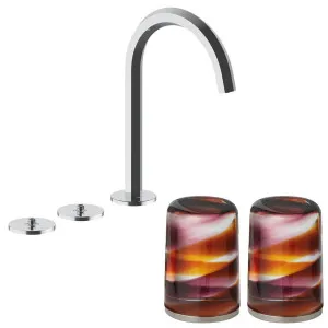 Fantini Venezia by Venini Amethyst Amber Handle Tall Basin Set - Chrome VENBS705CHRVNCM by Fantini, a Kitchen Taps & Mixers for sale on Style Sourcebook