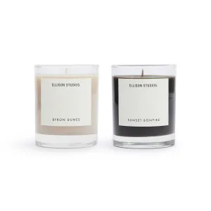 Scented Candle Set Of Two Byron Dunes & Sunset Bonfire by ELLISON STUDIOS., a Candles for sale on Style Sourcebook