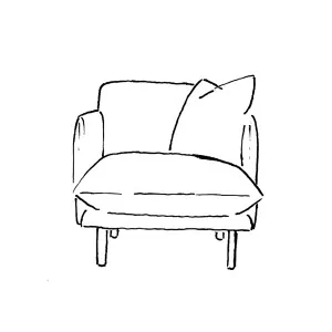 Zephyr Armchair Cover - [ Byron Oyster ] by ELLISON STUDIOS., a Sofas for sale on Style Sourcebook