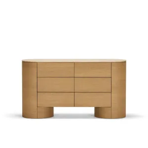 Fin 6 Drawer Dresser - [ Oak & Travertine ] by ELLISON STUDIOS., a Dressers & Chests of Drawers for sale on Style Sourcebook