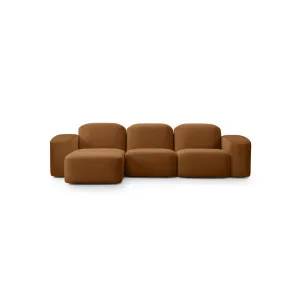 Muse 3 Seat LAF Chaise Sofa - [ Malibu Cognac ] by ELLISON STUDIOS., a Sofas for sale on Style Sourcebook