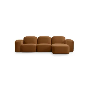 Muse 3 Seat RAF Chaise Sofa - [ Malibu Cognac ] by ELLISON STUDIOS., a Sofas for sale on Style Sourcebook